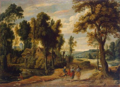 Landscape with Christ and his Disciples on the Road to Emmaus - Jan Wildens